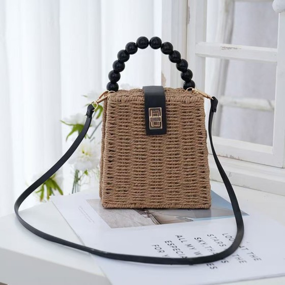 New Autumn Collection: Woven Straw Beach Bag — Stylish Handbag & Versatile Shoulder Bag (Crafted from Paper Rope)